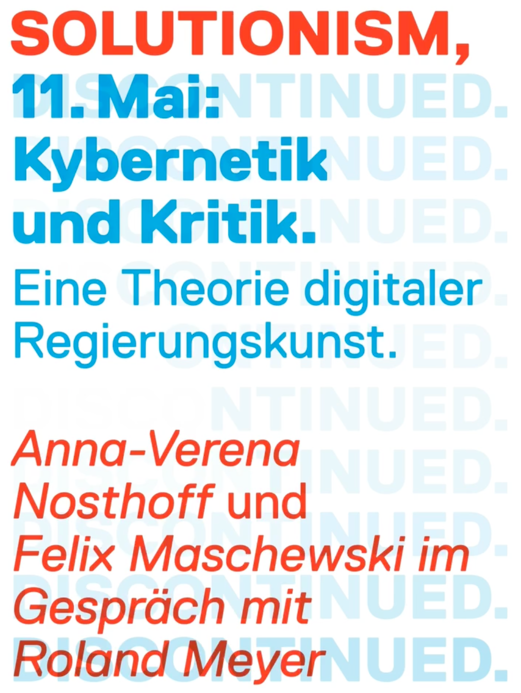 ZKK Talk #6 «Kybernetik und Kritik». Anna-Verena Nosthoff und Felix Maschewski im Gespräch mit Roland Meyer